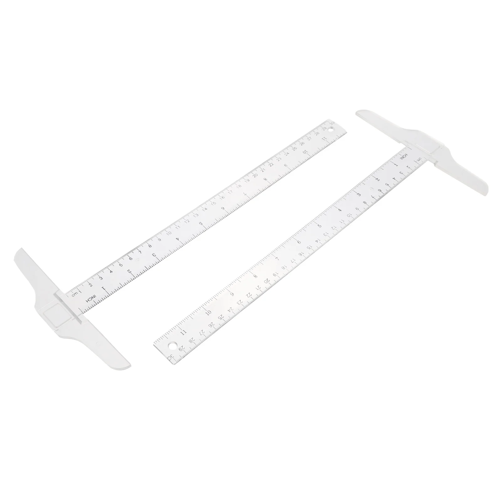 

2 Pcs Design Supplies Framing Tools General Layout Ruler T-Square Professional Shape Drawing Plastic Student Designing