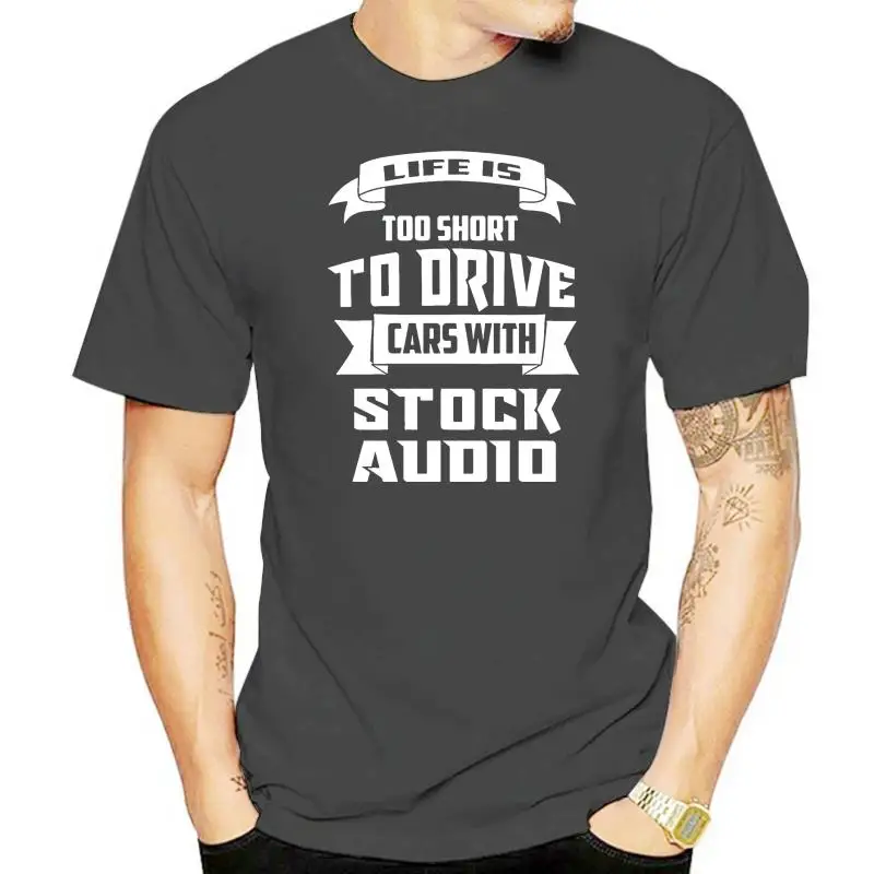 

Стильная футболка с надписью «Life is too short to car audio» (s-5xl)
