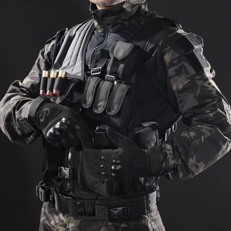 

Body Armor Tactical Vest Plate Carrier Vest Outdoor CS Hunting Military Tactical Bib Pocket Vest for Men Women Security 2023 New