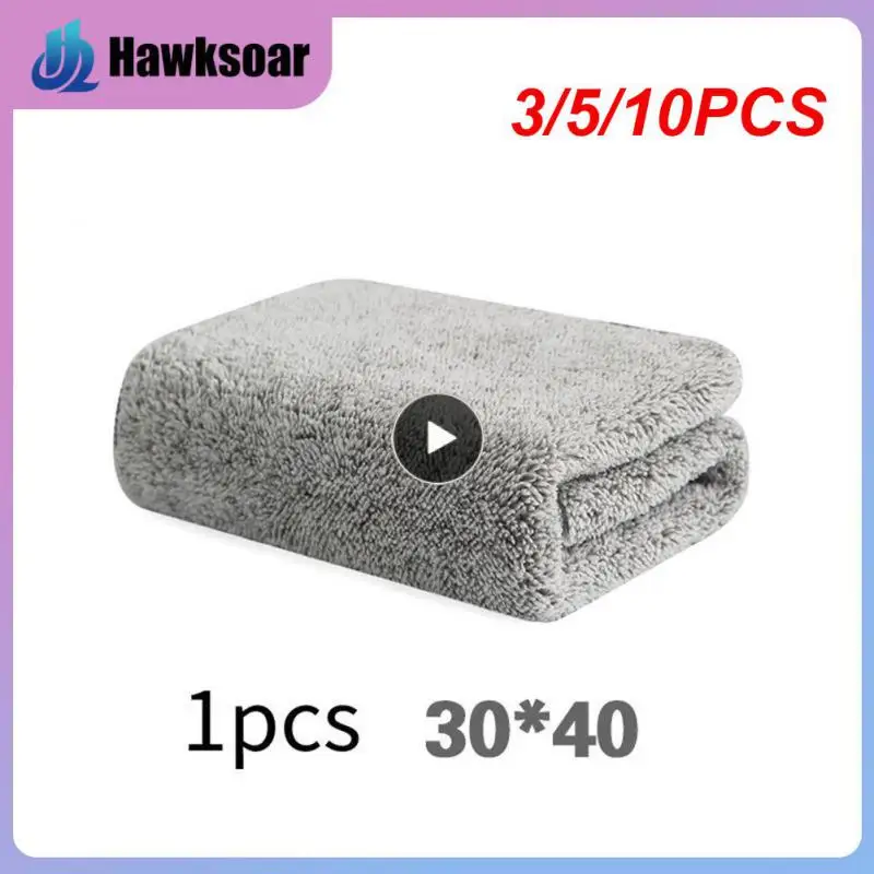 

3/5/10PCS Absorbent Cleaning Cloth Rags Water Non-stick Oil Microfiber Bamboo Charcoal Dishcloth Cleaning Wiping Tools Washing