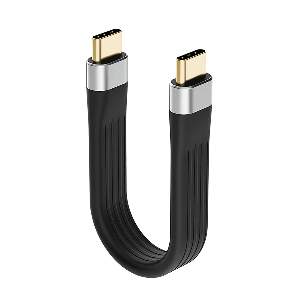 

4K USB-C 3.1 Gen 2 Cable 10G Emark Chip Short Type C USB-C to USB-C Video Sync Charger Cable PD 60W 4K Video