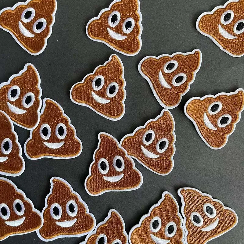 Экологичные вышитые железные нашивки 5 шт./лот со смайликом для одежды футбольные