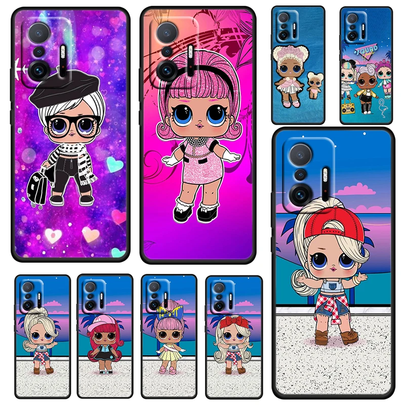 

Surprise Doll LOL Cartoon For Xiaomi Mi 12 11 10 Ultra 11T 10T Pro Lite 11i 10i 10S 5G Soft Silicone Black Phone Case Coque Capa