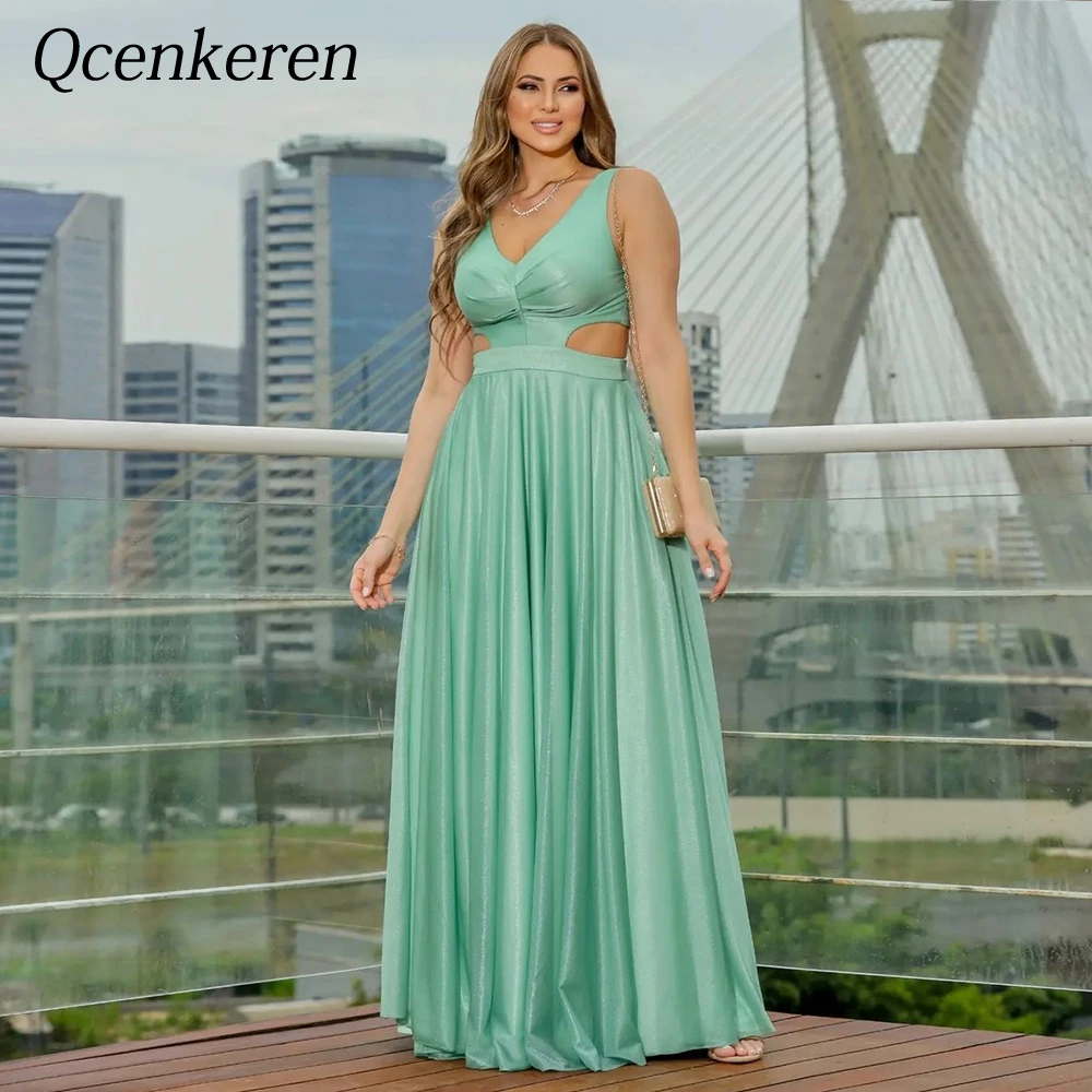 

Custom Sexy Deep V-Neck Sleeveless Evening Formal Sheath Bespoke Occasion A-Line Dresses Floor-Length Women Party Gowns 2023