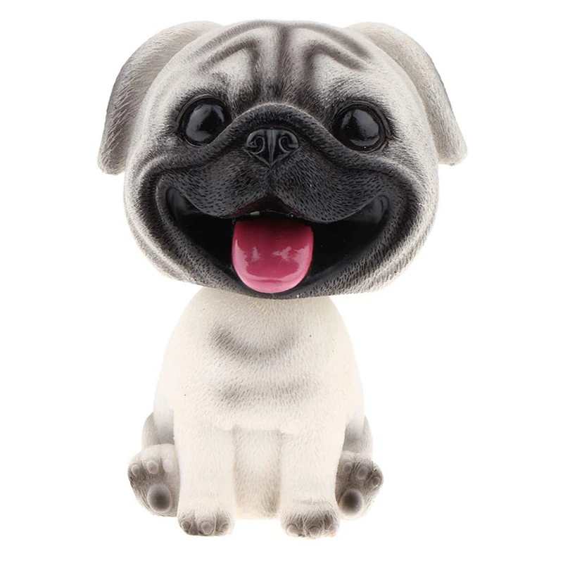 

Hot-Resin Cute Bobble Head Dog Bobbing Head Puppy Figurine Toy Home Home/Car Dashboard For Car Vehicle Decoration - Pug