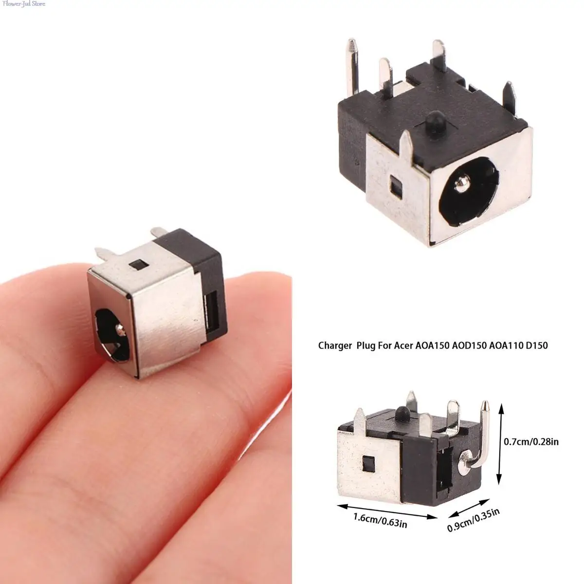 

1Pcs DC Jack Charging Port Charger Plug For Acer AOA150 AOD150 AOA110 D150 about 1.6x0.9x0.7cm