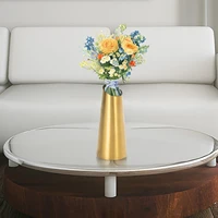 decorative stainless steel flower vase golden tabletop metal flower holder elegant small container for flowers simple style home