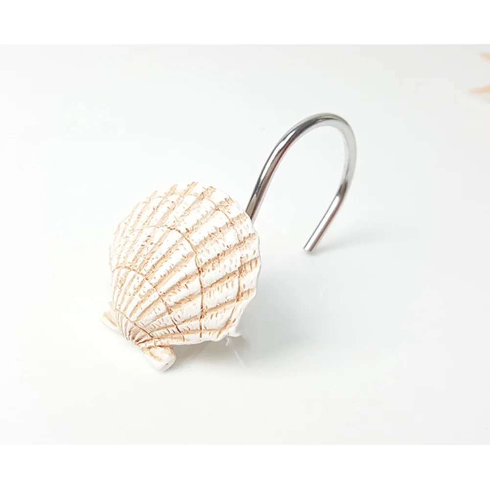 12 шт. крючок для занавески душа на тему океана белые и коричневые крючки