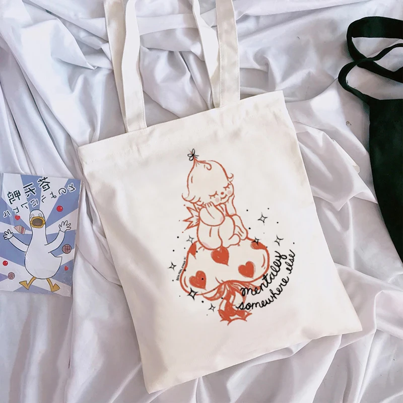 

Harajuku Ladies Beach Travel Summer Print Ladies Shoulder Bag Fashion Cartoon Print Pattern Large Capacity Shoulder Bag Shopping