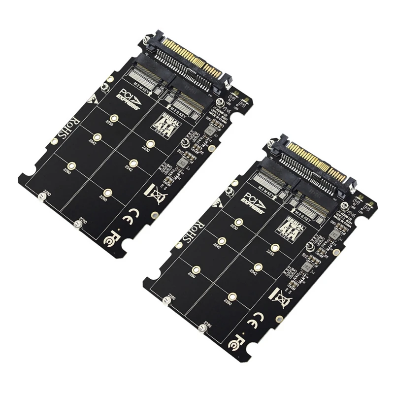 

2X,2 в 1 M.2 Nvme SATA U2PCB M.2 NVME SSD ключ M ключ B SSD к U.2 SFF-8639 адаптер Pcie M2 конвертер для настольного компьютера
