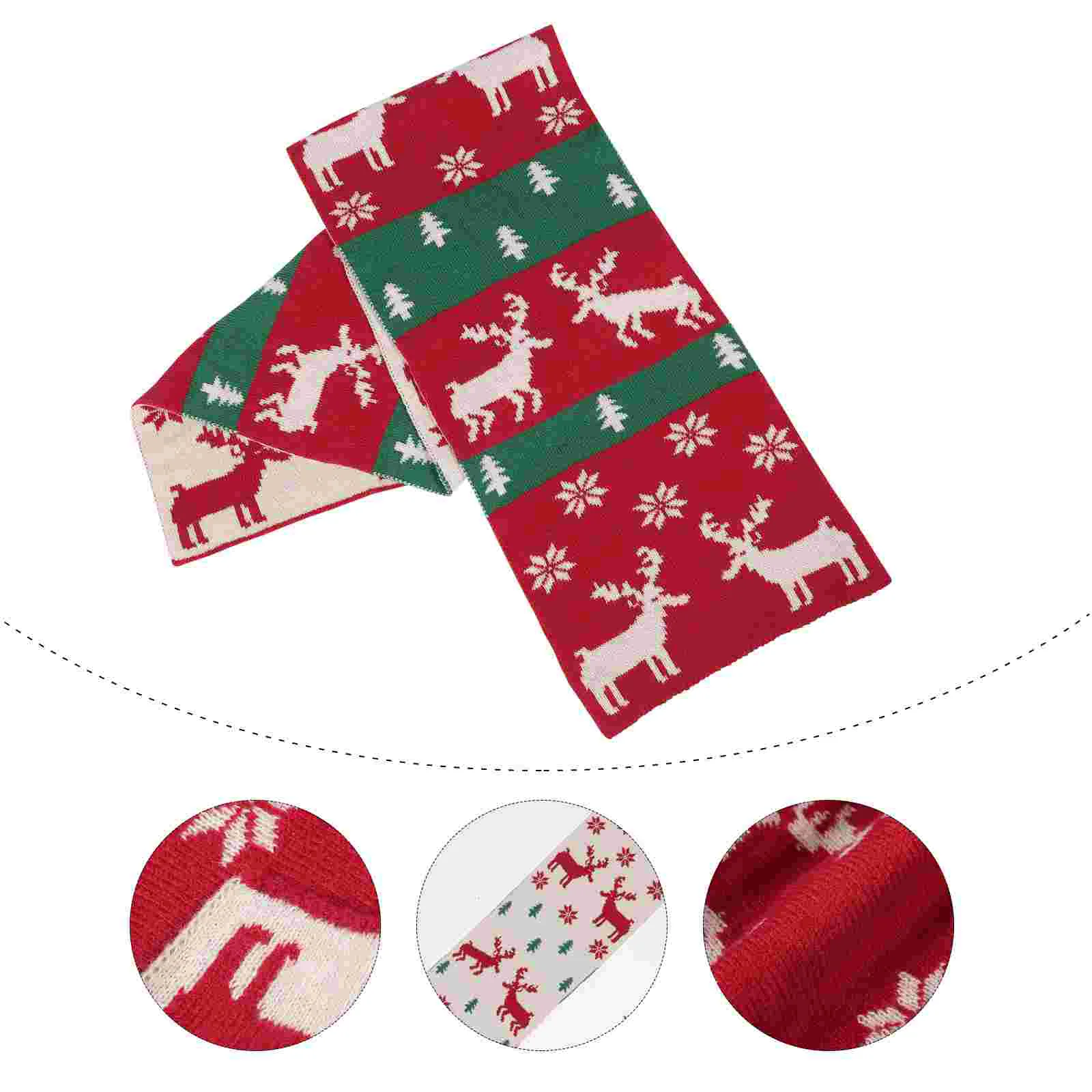 

Scarf Christmas Winter Reindeer Holiday Deerred Xmasmen Festival Girl Neck Warmer Scarves Lightweight Wrap Shawl