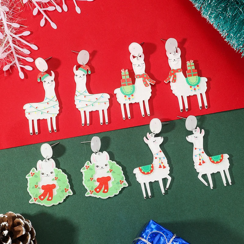 Акриловые рождественские зеленые перчатки