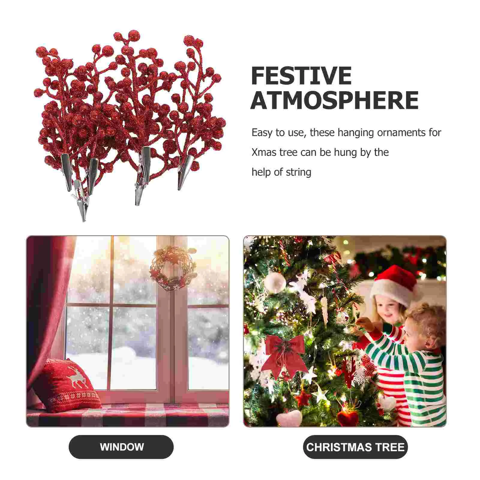 6 шт. рождественские украшения для дома елочные блестящие зажимы маленькие