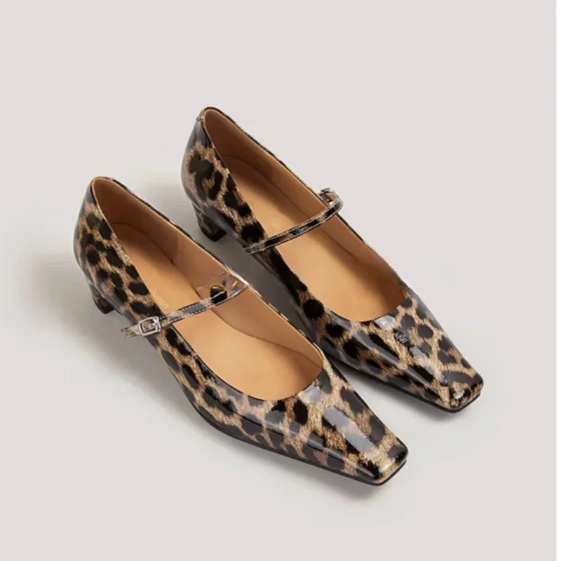 Женские туфли-лодочки Новинка осени 2024 женская обувь с квадратным носком удобные