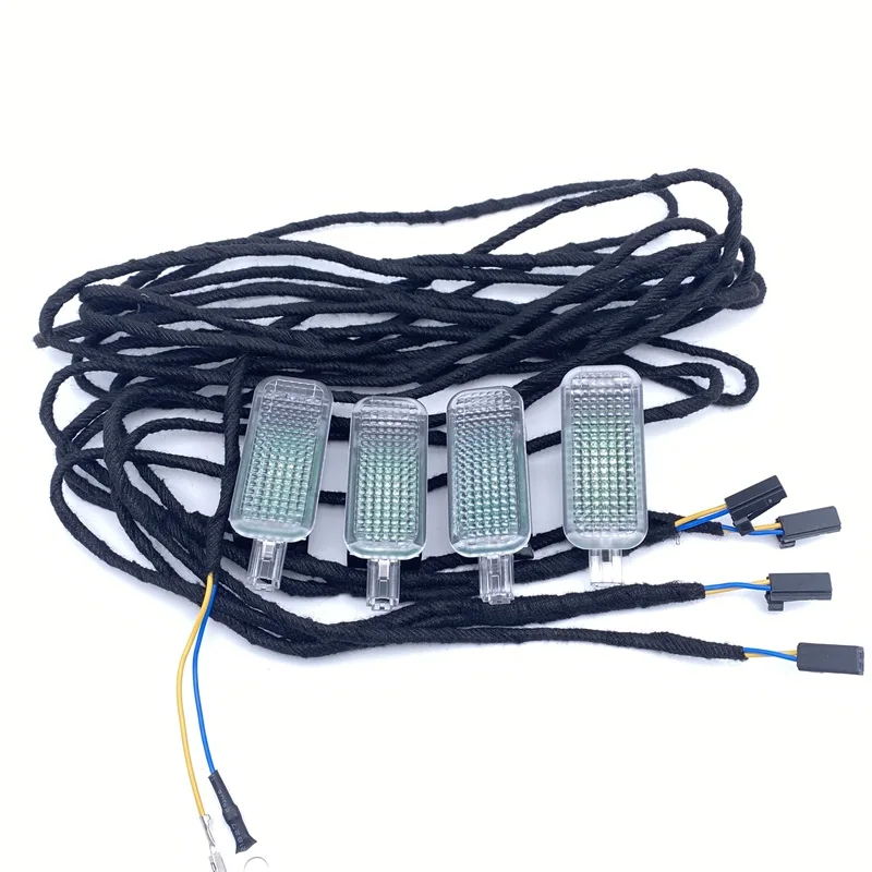 Фото 1 комплект светодиодных внутренних ламп Footwell и кабель для Golf Jetta MK5 MK6 Passat B6 B7 Tiguan Octavia Seat Leon для Audi №4