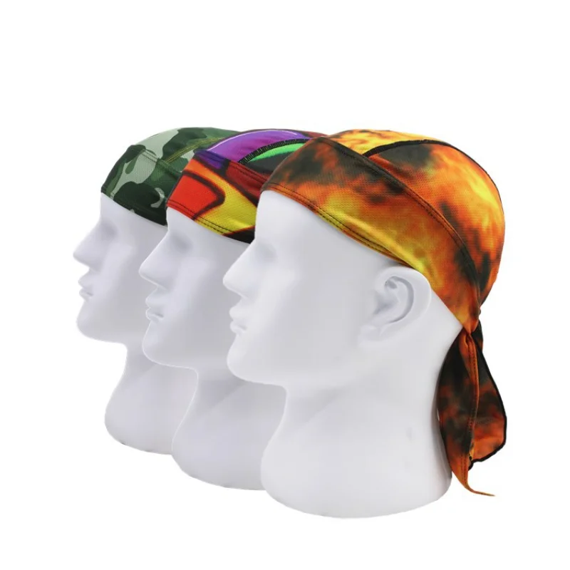 

Quick Dry Pure Cycling Durag Head Scarf Summer Men Running Riding Bandana Headscarf Ciclismo Pirate Cap Headband