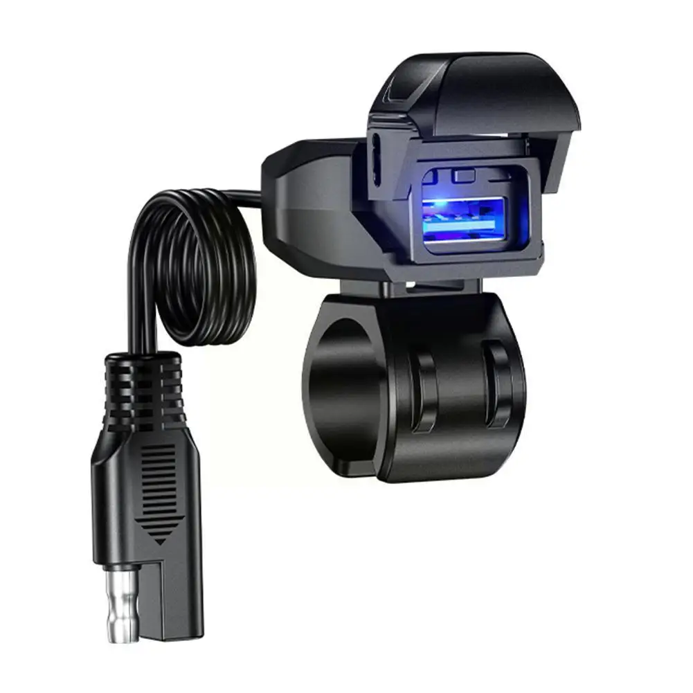 

Motorcycle USB Charger Waterproof 12V Battery Handlebar Charging Socket Motorcycle Fast Adapter Accessories S0I8