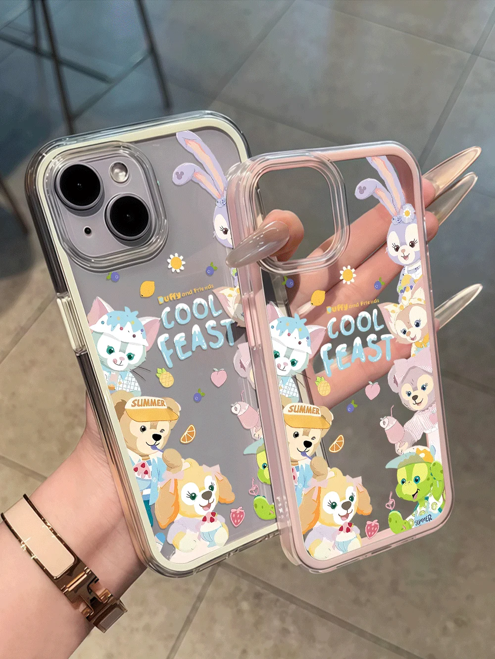 Прозрачный противоударный чехол StellaLou LinaBell для iPhone 17Air 11 12 13 14 15 16 Pro Max 14 15 Plus 17Pro Max, 2-в-1 (art.: 3920db0021972) - 3920db0021972