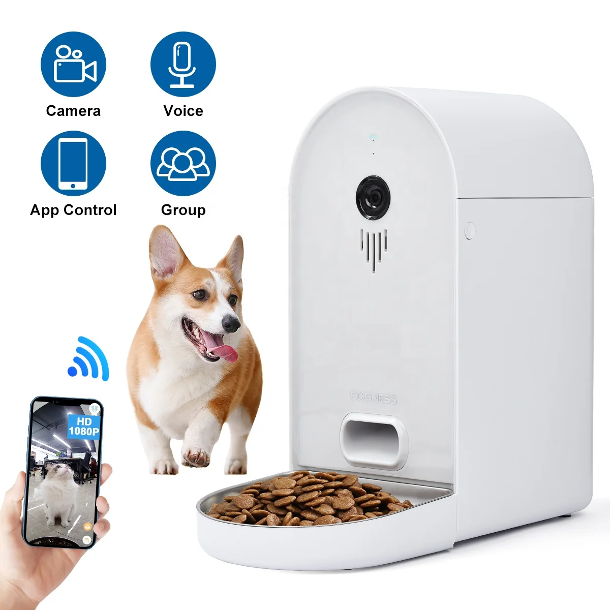 

Dogness Pet Smart App remote control Feeder unique pattern technology automatically specially for dog cat small animals