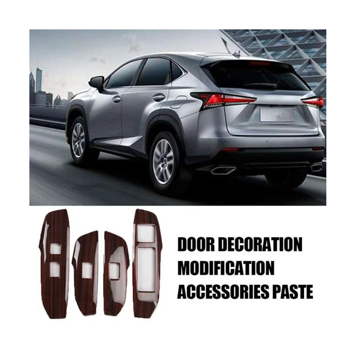 4 шт. панель переключателя окна автомобиля регулируемая крышка отделка наклейки