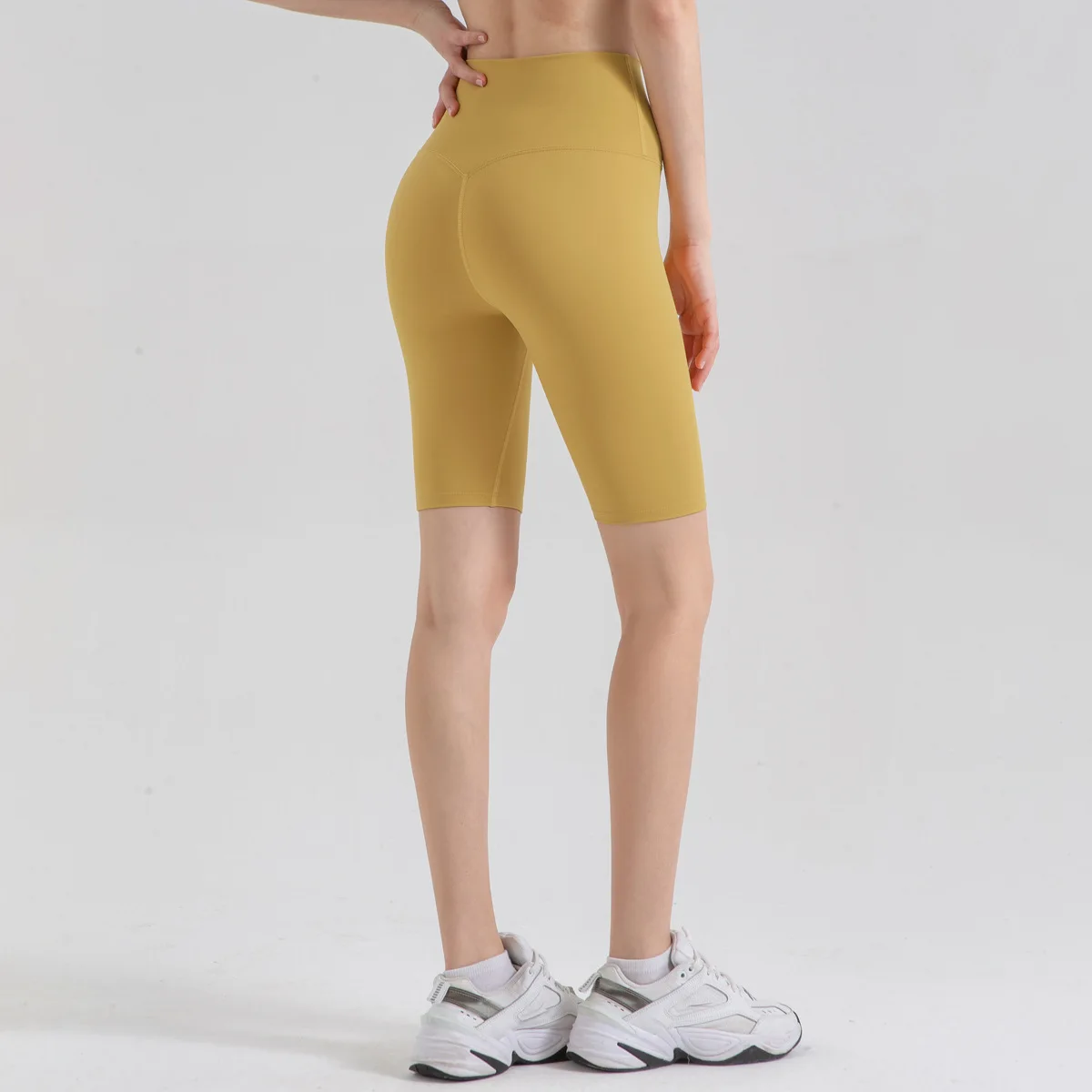 

No T Line Yoga Pants Women Gym Fitness Shorts Sport Running Biker Pants High Waist Leggings Women's Sportswear Workout Tights