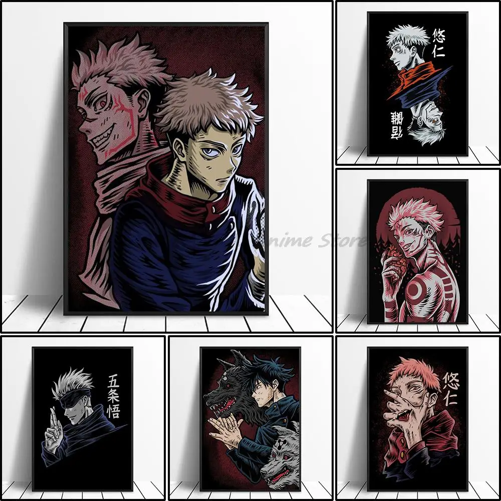 

Japanese anime jujutsu kaisen poster Pictures Prints bandai Manga Canvas paintings room decor tableau decoration mural