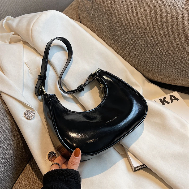 Fashionable High-quality Shoulder Bags for Women Leather Crossbody Bag Simple Solid Color Handbags Female Classic Hobos Bags Sac