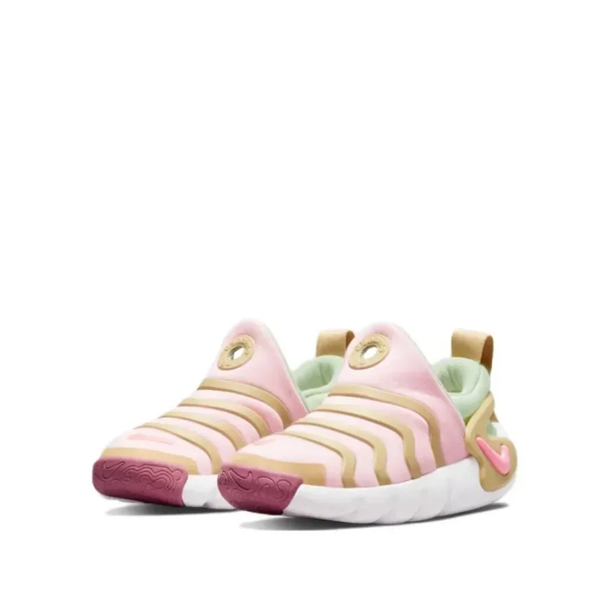 Износостойкая детская повседневная обувь Nike Dynamo Go розовая зеленая для детей