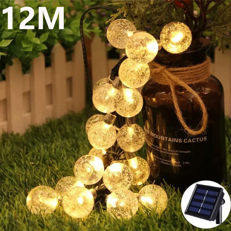 

100 LEDs Solar String Light Fairy Lights Outdoor Garden Wedding Decoration Lamp 12M IP65 Waterproof Garland Furniture Light