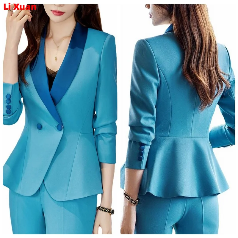 Superior Quality Spring Formal Ladies Fashion Blazer Women Business Suits with Sets Work Wear Office Casual Pants Jacket Suit