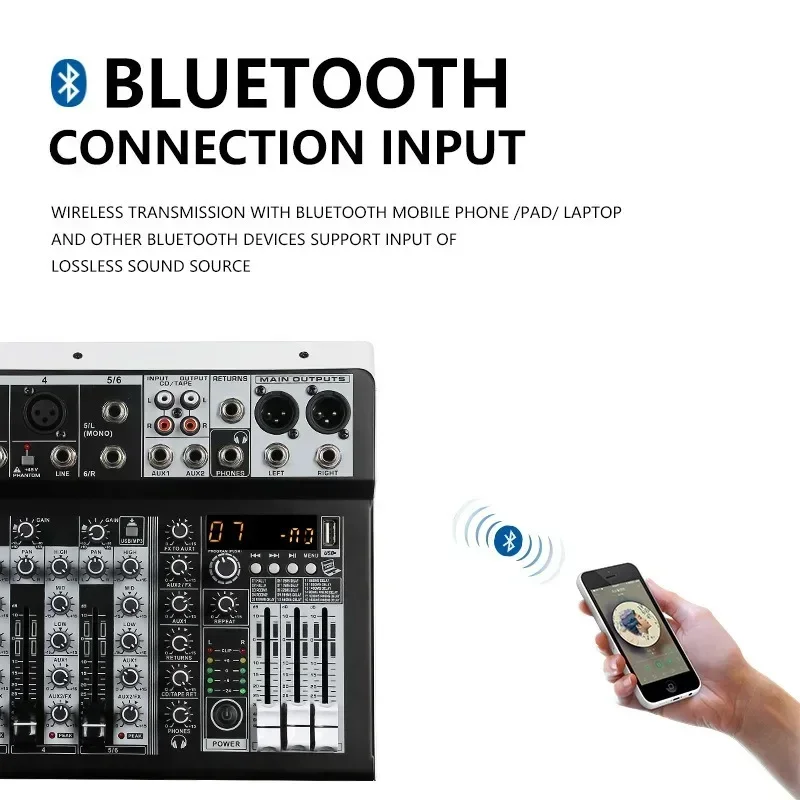 Миксер с эффектами для профессиональных новичков 4-канальный стереовход прямой