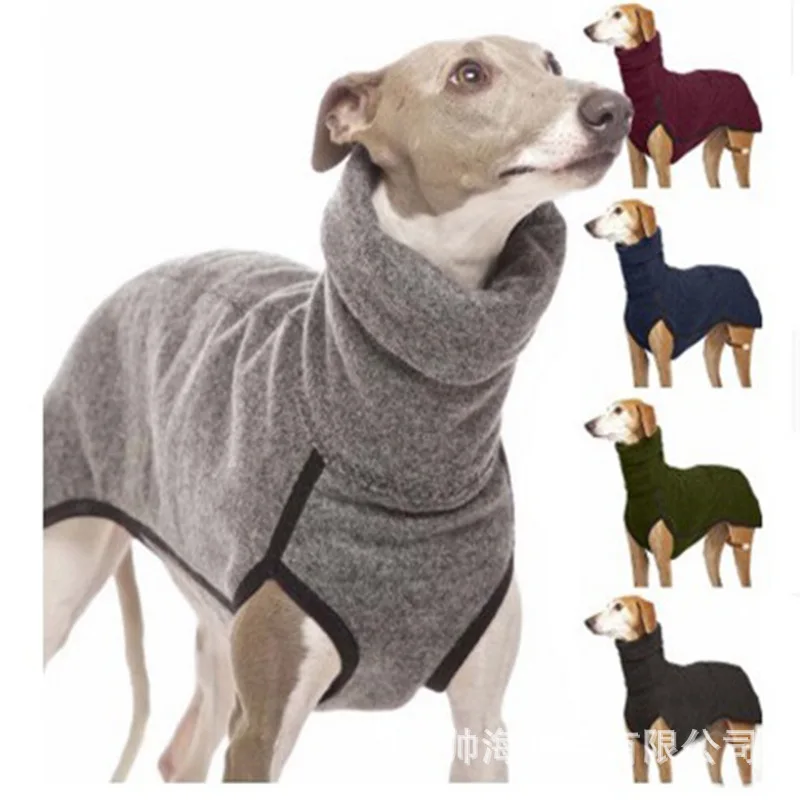 

pet clothes High Collar Pet Clothes for Medium Large Dogs Winter Warm Big Dog Coat Pharaoh Hound Great Dane Pullovers Mascota