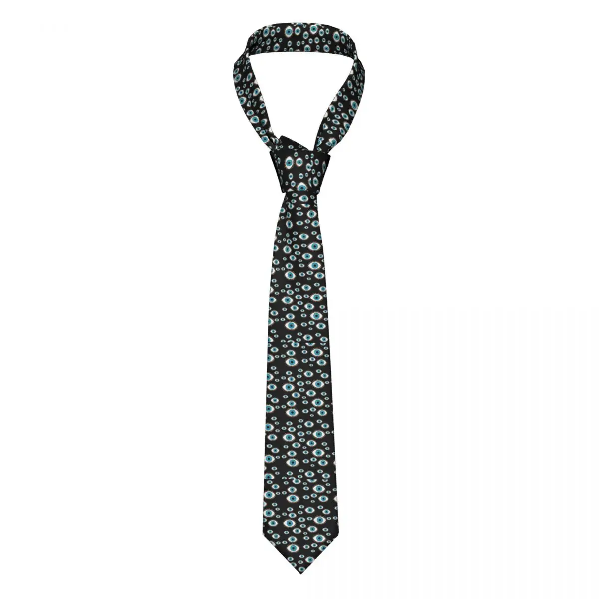 

Evil Eye Print Tie Greek Mati Mataki Formal Polyester Silk Neck Ties For Man Gift Shirt Pattern Cravat