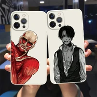 for iphone 12 11 13 pro xs max 8 7 plus x se 2020 13 xr for iphone 13 12 mini anime japan attack titan coque soft white case