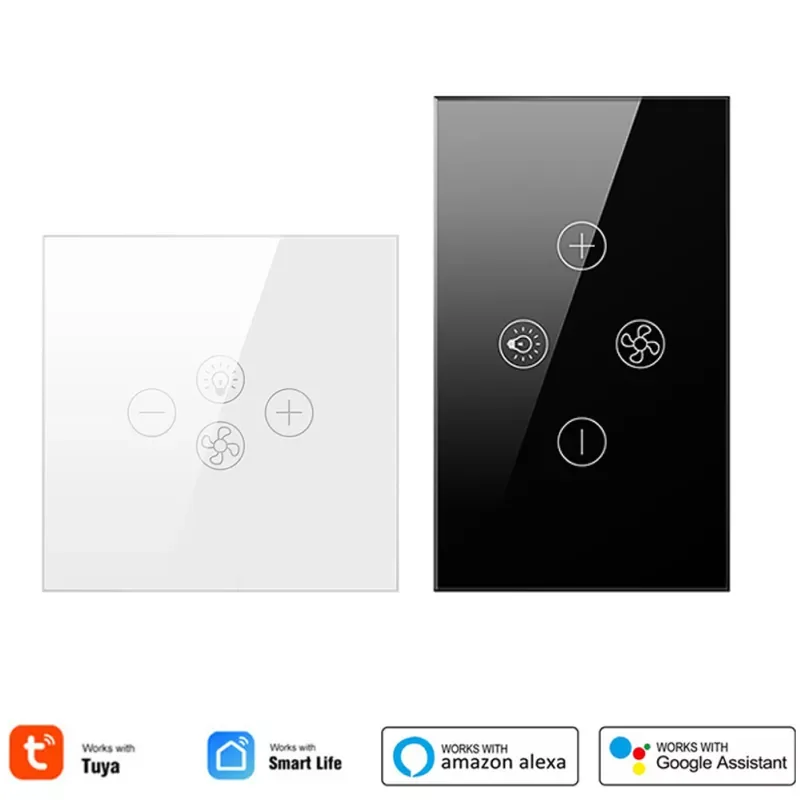 

NEW2023 Smart Switch WiFi Smart Fan Light Switch Touch Sensor Smart Wall Switch Voice Work With Alexa, Home Smart Home