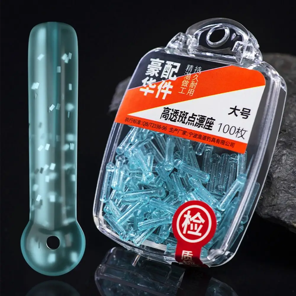 

100Pcs/Lot New Transparent Rubber Silicone Bobber Fishing Gears Block Fish float seat Rotation Swivels Drift