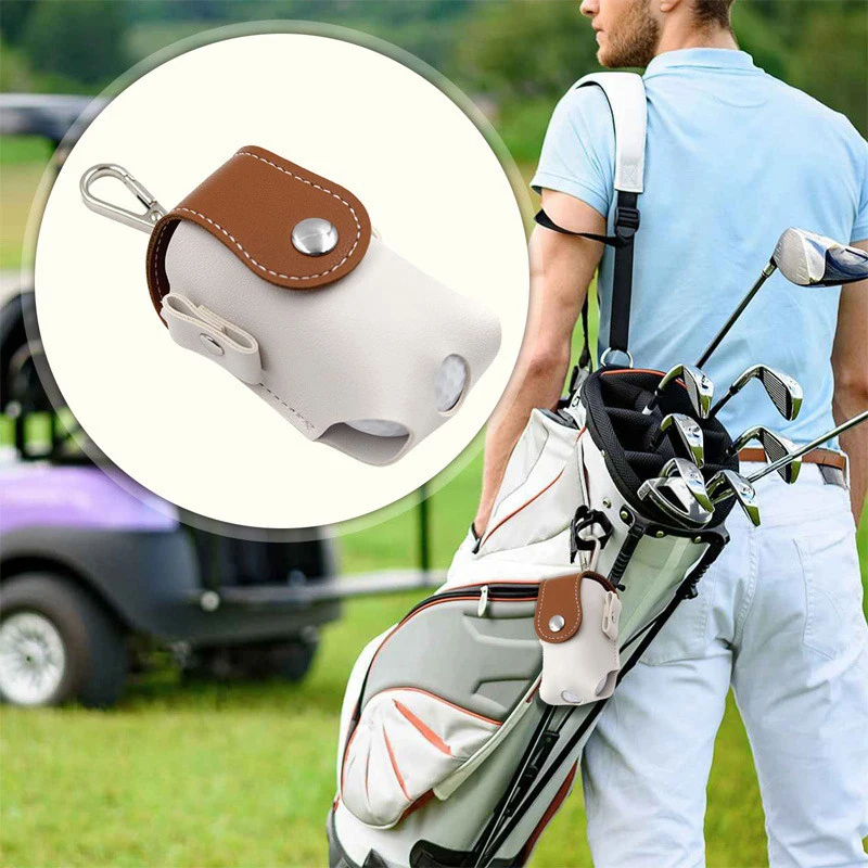 

Карманный мини-мешок для гольфа коричневого цвета можно привязать к ремню, легкий, портативный и прочный