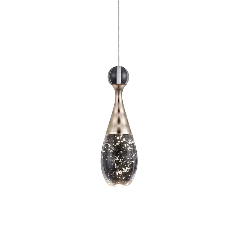 

Contemporary Chandelier LED Fixtures Decorative Bubble Lamp Hanging Pendant Light Crystal