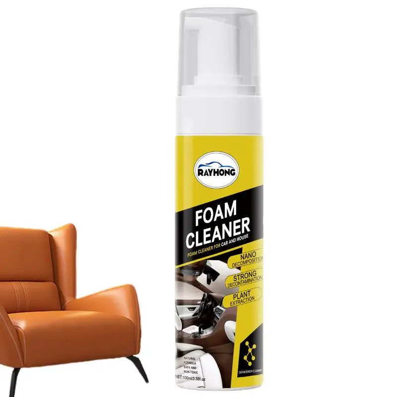 Interior Car Cleaning Foaming Spray Foam Cleaner Leather Restorer Stain Remover Car Seat Cleaner Car Detailing Solution