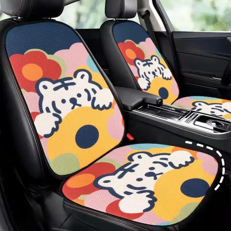 

Car Seat Cushion Four Seasons Universal Car Cute Cartoon Little Tiger Car Seat Cushion Single Piece Seat Cover Car Seat Cushion