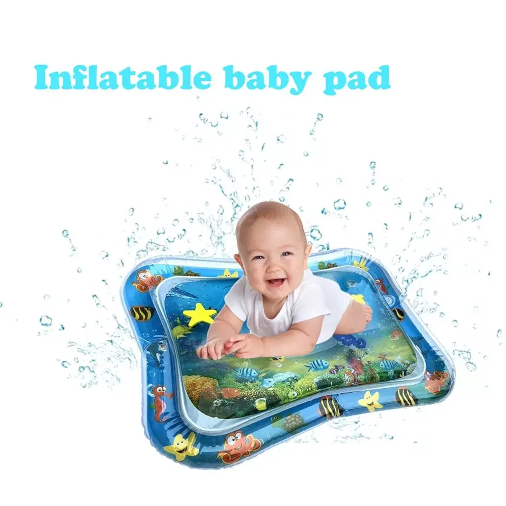 Kids Water Play Mat Summer Inflatable Water Mat For Babies Safety Cushion Ice Mat Tummy Time Activity Playmat Toddler Toys