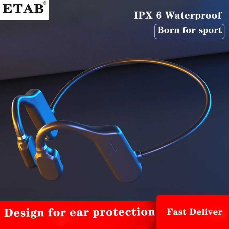 

2021 True Bone Conduction Swimming Headphone Bluetooth Wireless Earphone IPX6 Waterproof MP3 Music Player Diving Sport Headset