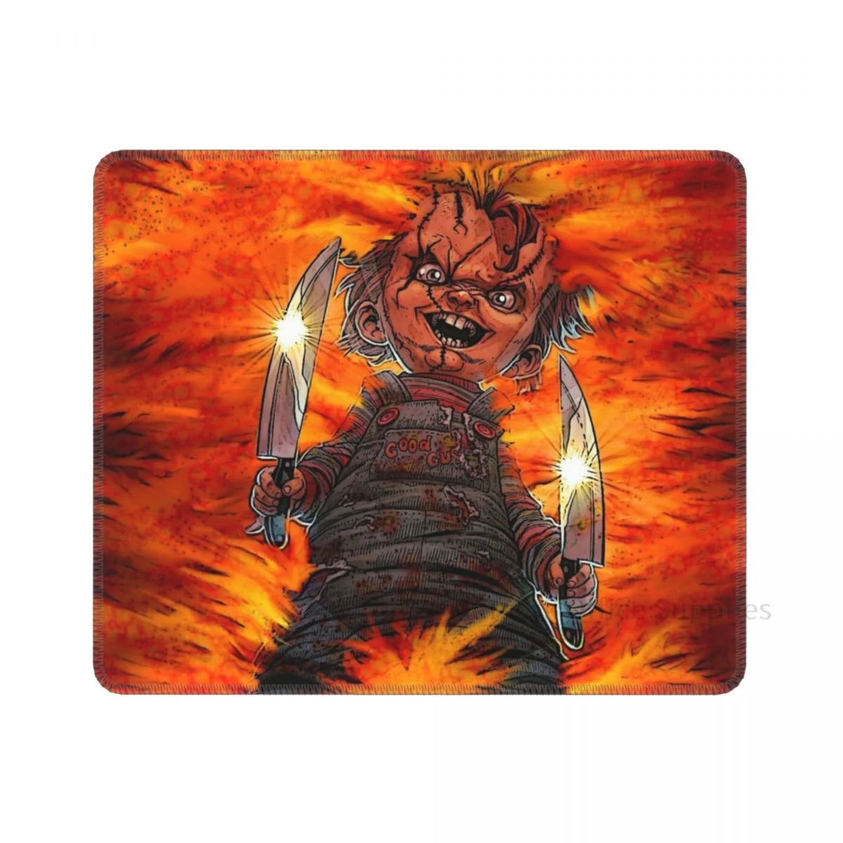 

Good Guy Mouse Pad Chucky Jake Wheeler Horror TV Gaming Desktop Keyboard Mat Creative Deskpad Lock Border Antiskid Personalized