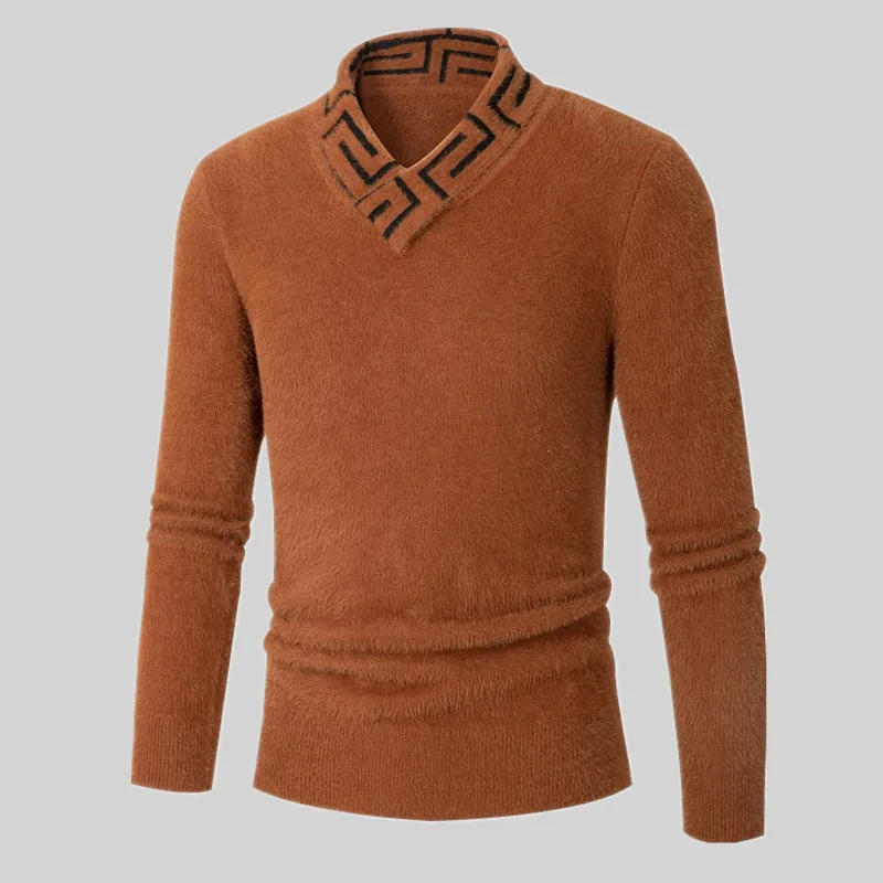 

New Brand Fashion Designer Luxury Soft Sweater Men Winter Knit Pullover Casual Jumper Man Clothing