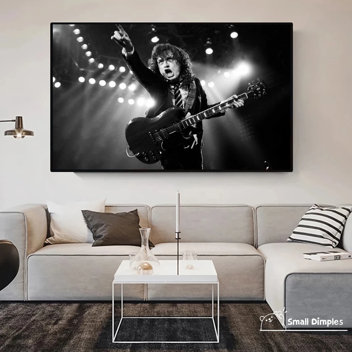 

Angus Young черно-белая фотография холст Художественная печать домашний декор настенная живопись (без рамки)