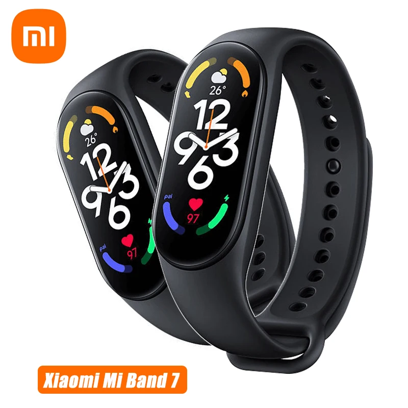 

Xiaomi Mi Band 7 Smart Bracelet Black AMOLED Screen Miband 7 Blood Oxygen Fitness Traker Bluetooth 5 ATM Waterproof Smart Band