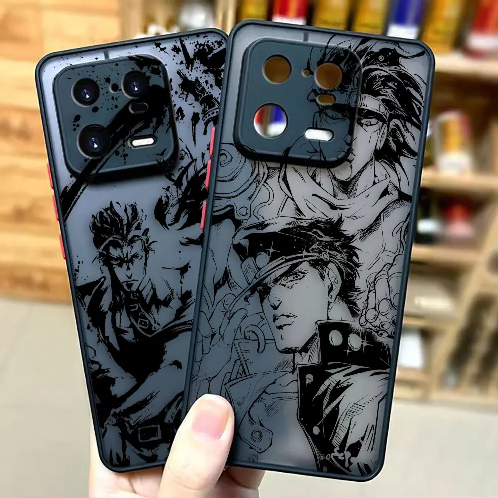 

Matte Case for Xiaomi 13 12 12S 12T 11 11T 10 10T 10S 9 8 6X 5X PRO LITE 5G Case Funda Shell JoJos Bizarre Adventure Lnk Drawing