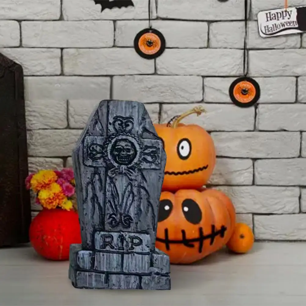 

Halloween Ornaments Halloween Garden Decoration Set Festive Tombstone Ornaments Fine Crafted Resin Combo for Party Cosplay Party