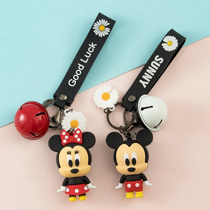 

Disney Doll Keychain Mickey Minne Cinderella Stitch Figure Bag Pendant Ornament Accessories Small Present