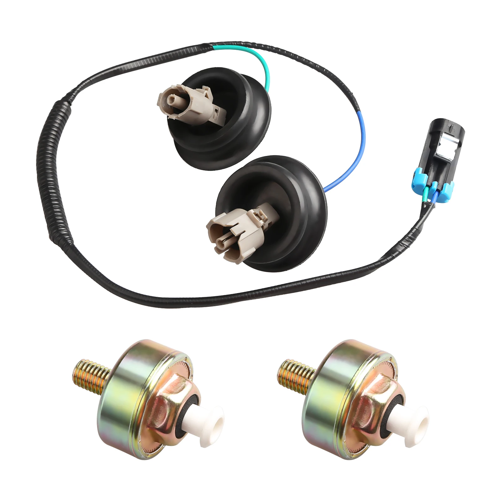 2 шт. детонационный датчик с комплектом жгутов проводов для Chevy Silverado 1500 Sierra 1500HD 2500HD 3500 Suburban 1500 OEM 12601822 12589867 2 шт. детонационный датчик с комплектом жгутов проводов для Chevy Silverado 1500 Sierra 1500HD 2500HD 3500 Suburban 1500 OEM 12601822 12589867